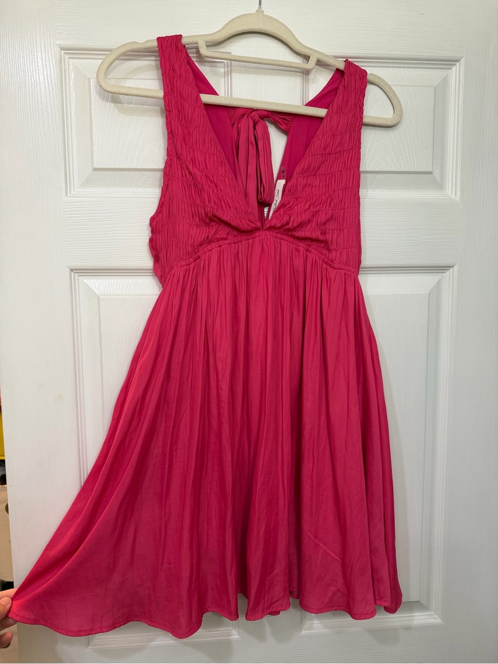 Women’s Hot Pink Sleeveless Tie-Back Dress